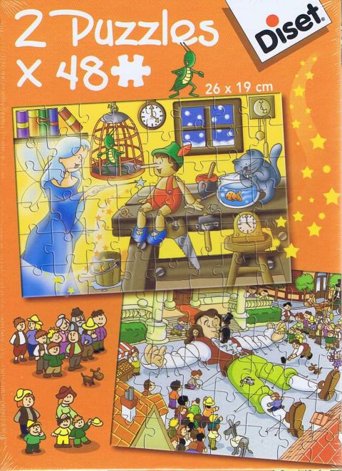 Pinocchio og Gullivers rejse - 2x 48 brikker (2)